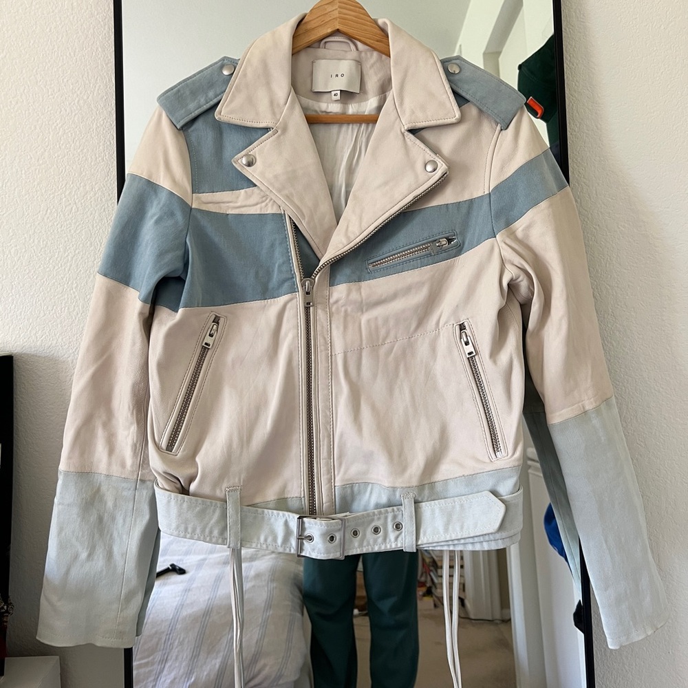 IRO Paneled Leather Jacket